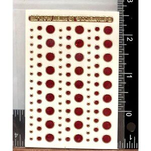 HTF Stampendous! Diamond Dots Red Gem Jewel Stickers Embellishment